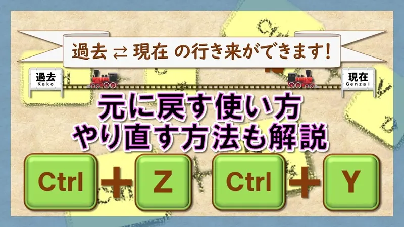 ショートカットキー【Ctrl+Z】【Ctrl+Y】