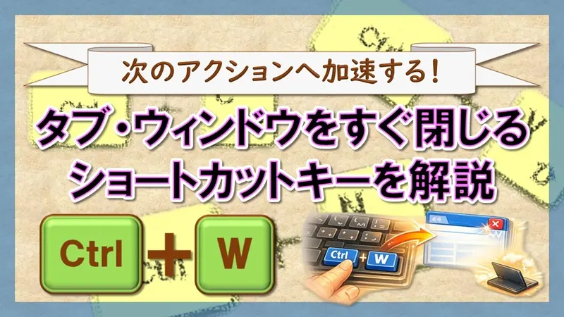 ショートカットキー【Ctrl+W】