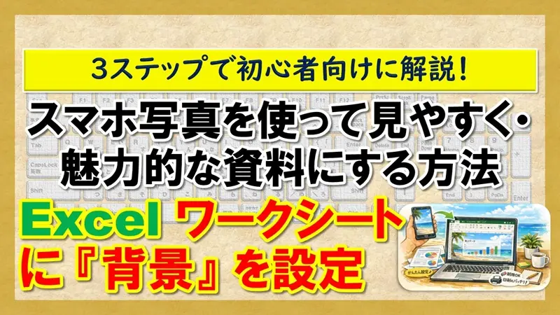 【Excel：ワークシートに『背景』を設定】
