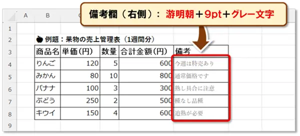 【Excel：フォント設定】