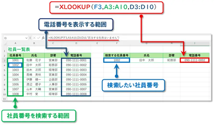 【Excel XLOOKUP関数の使い方】