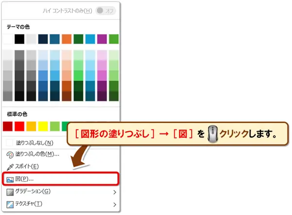 【図形の塗りつぶし7種類】