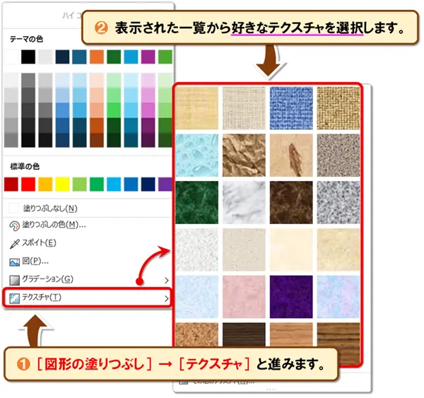 【図形の塗りつぶし7種類】