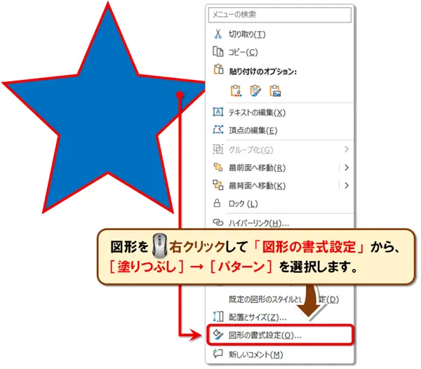 【図形の塗りつぶし7種類】